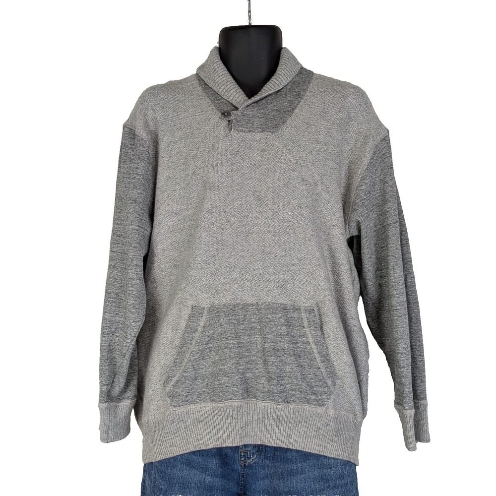 Joseph Abboud Gray Wool Blend Shawl Collar Pullover Sweater XXL